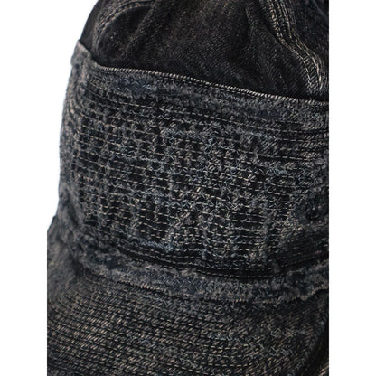 Kapital 11.5oz Black x Black Denim Old Man & The Sea Cap (Distressed Remake)