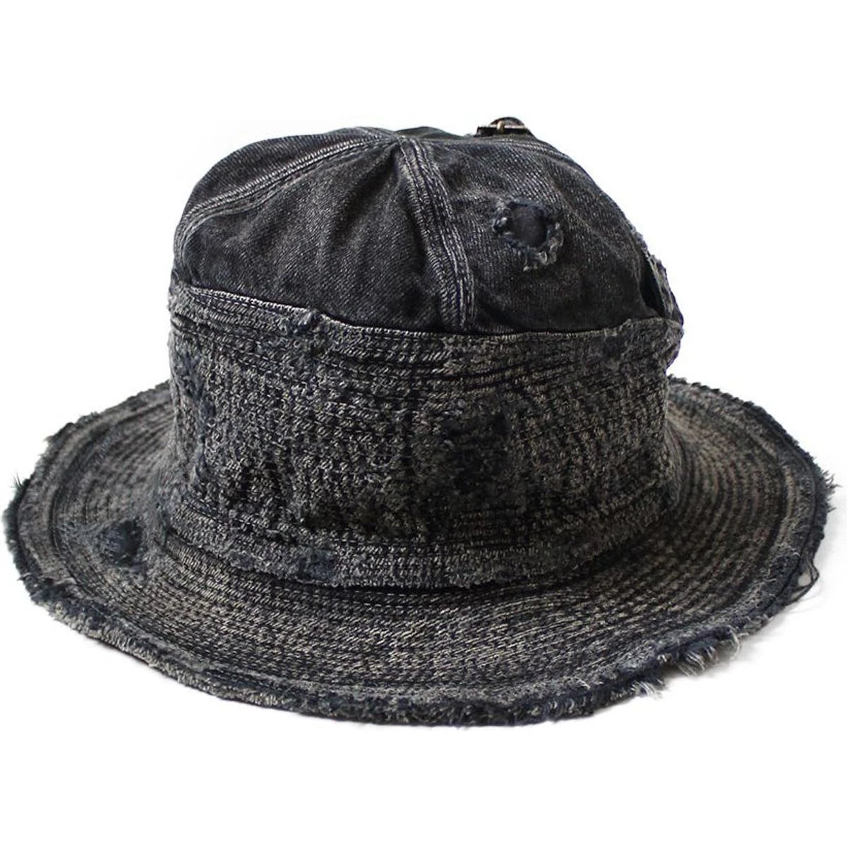 Kapital 11.5oz Black x Black Denim The Old Man and the Sea Hat (Crash Remake)