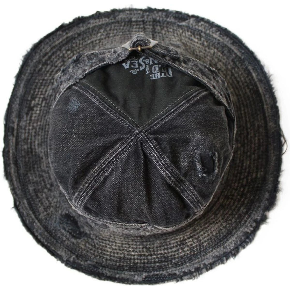 Kapital 11.5oz Black x Black Denim The Old Man and the Sea Hat (Crash Remake)