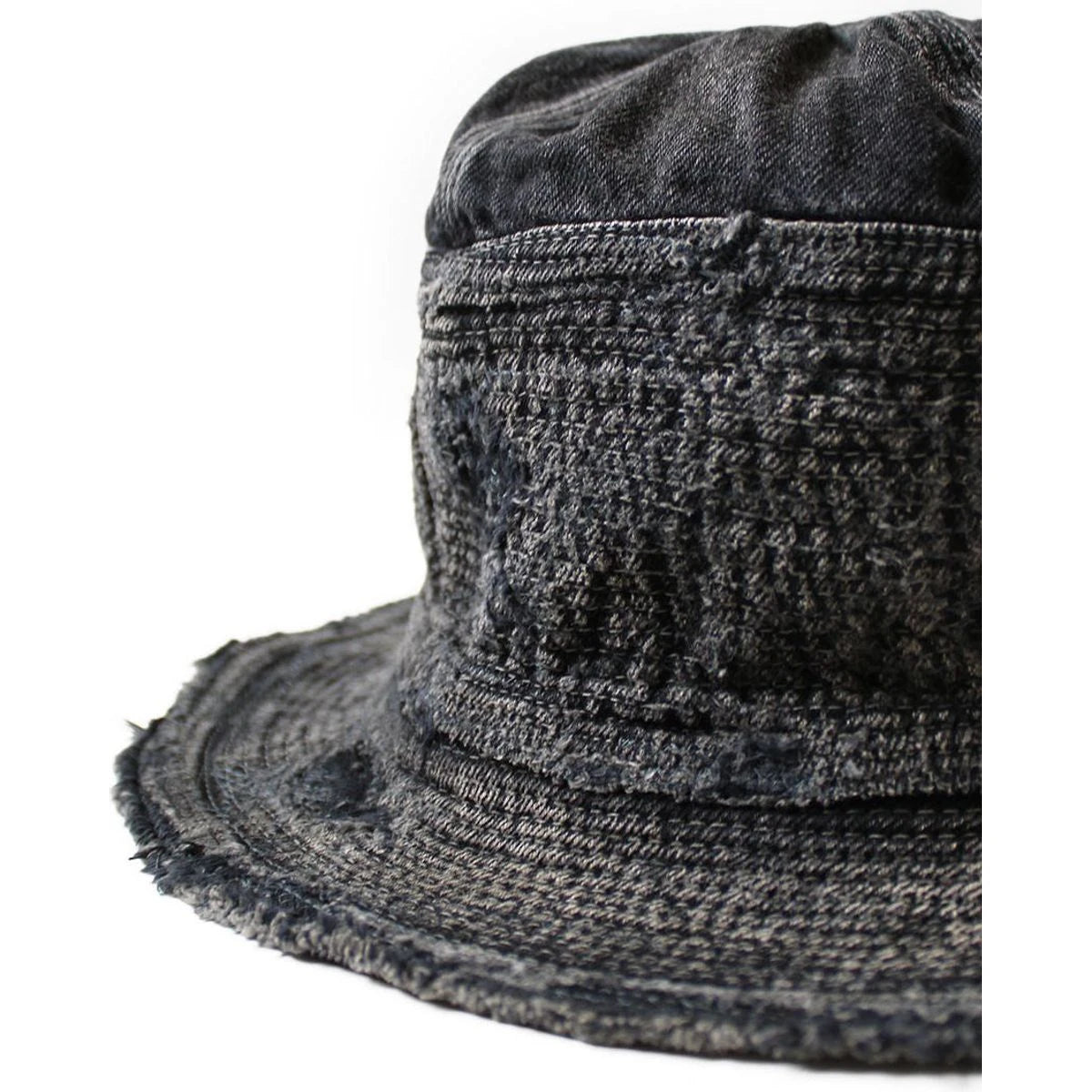 Kapital 11.5oz Black x Black Denim The Old Man and the Sea Hat (Crash Remake)