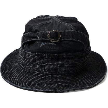 Kapital 11.5oz Black x Black Denim The Old Man & The Sea Hat