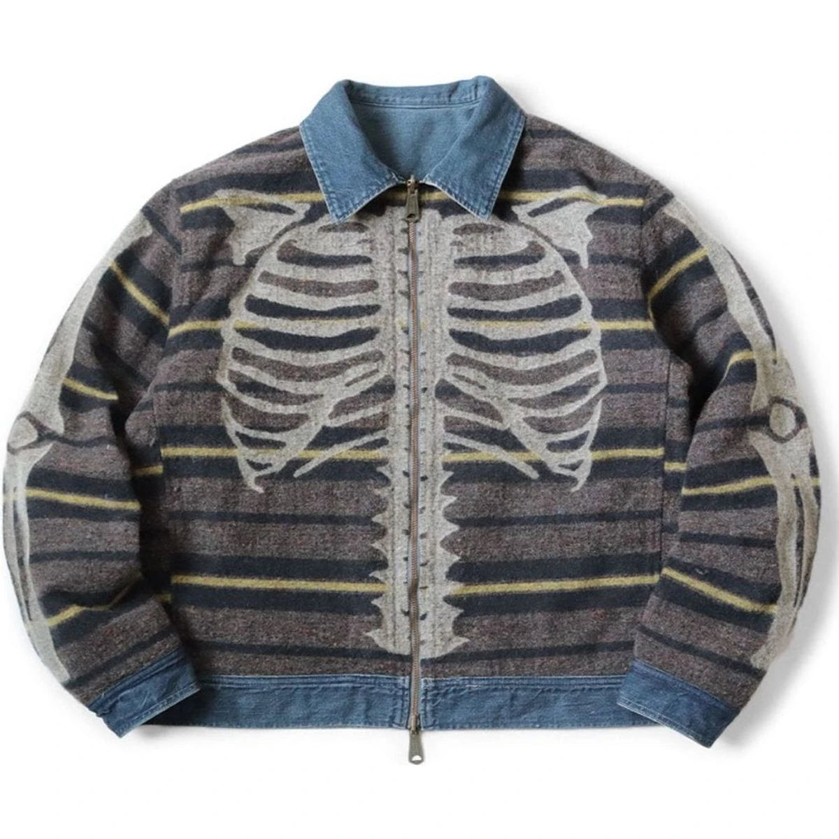 Kapital 11.5oz Denim Bone Reversible Work Jacket