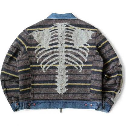 Kapital 11.5oz Denim Bone Reversible Work Jacket