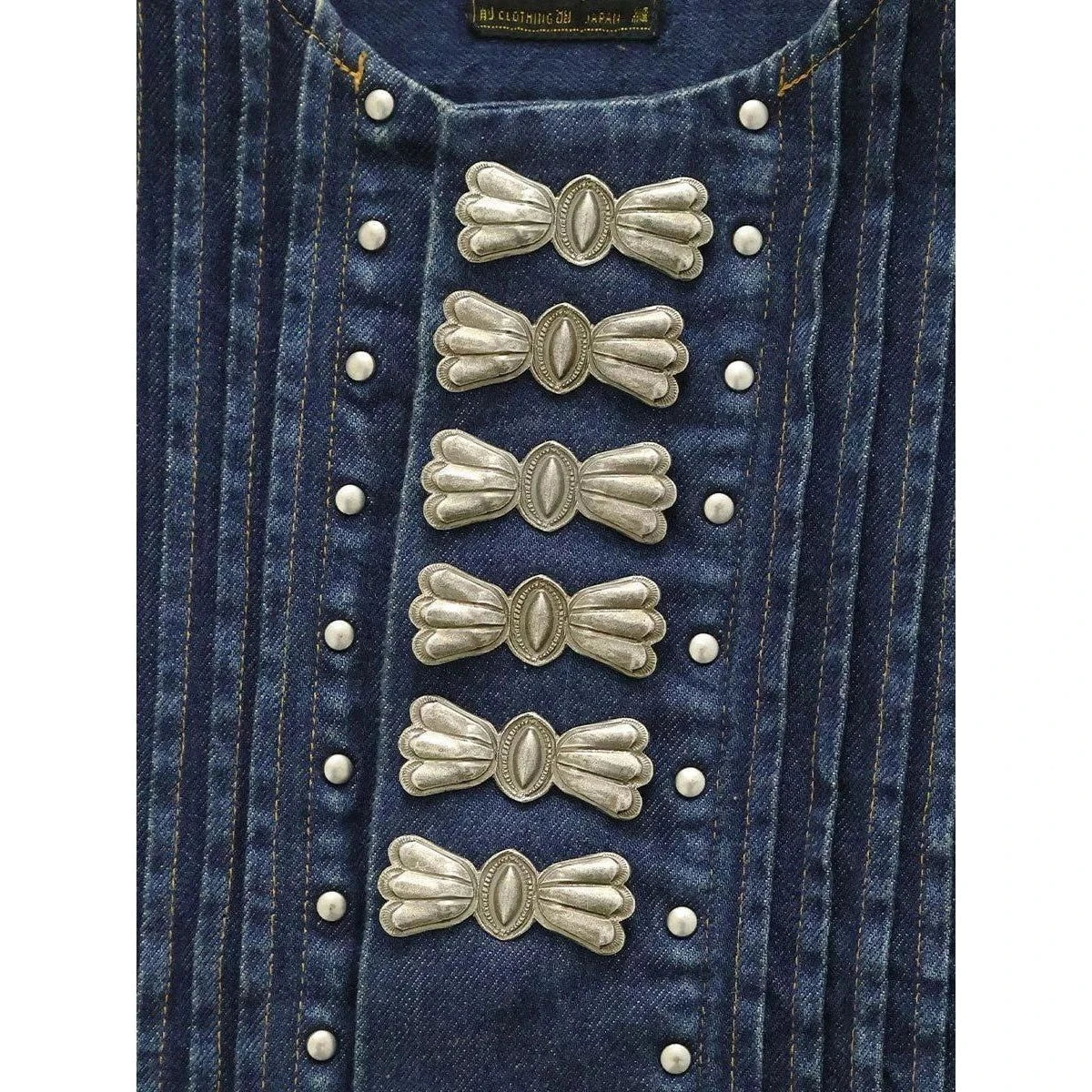 Kapital 11.5oz Denim Cropped Butterfly Concho Gilet