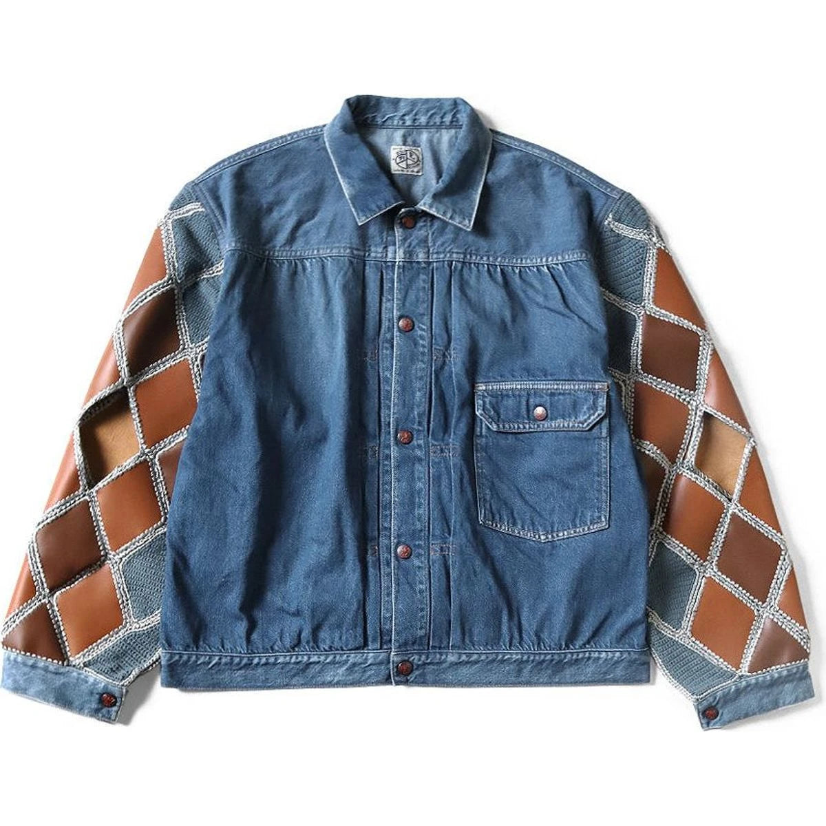 Kapital 11.5oz Denim Hippy Crochet Sleeve 1st Jacket