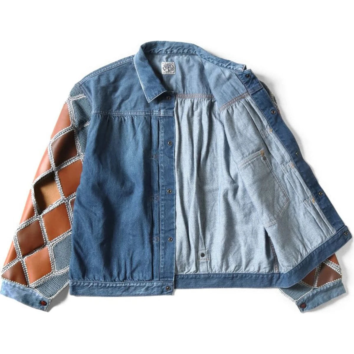 Kapital 11.5oz Denim Hippy Crochet Sleeve 1st Jacket