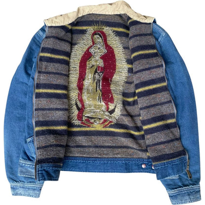 Kapital 11.5oz Denim Lined Reversible Zip-Up Work Jacket (Virgin Maria)