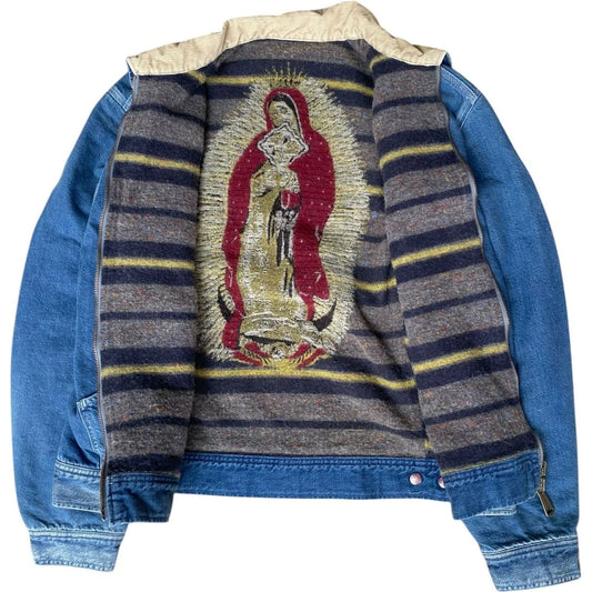 Kapital 11.5oz Denim Lined Reversible Zip-Up Work Jacket (Virgin Maria)