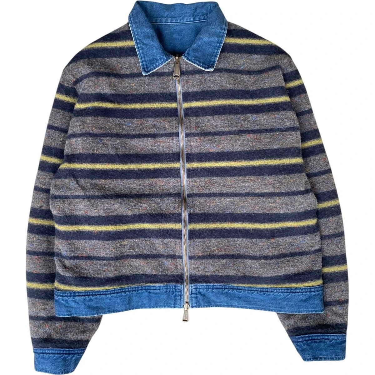 Kapital 11.5oz Denim Lined Reversible Zip-Up Work Jacket (Virgin Maria)