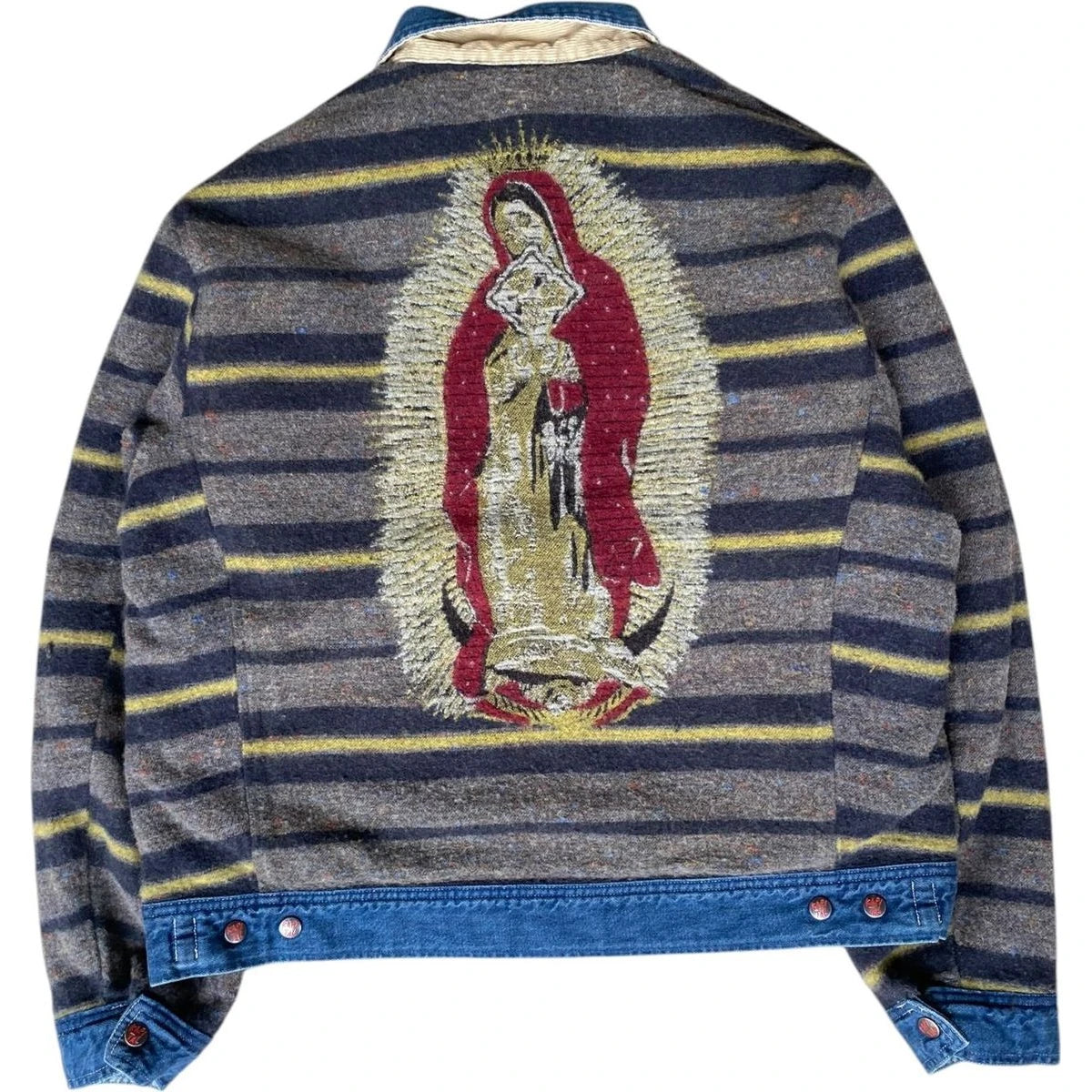 Kapital 11.5oz Denim Lined Reversible Zip-Up Work Jacket (Virgin Maria)