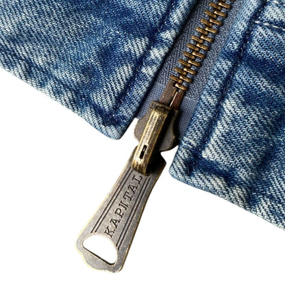 Kapital 11.5oz Denim Lined Reversible Zip-Up Work Jacket (Virgin Maria)