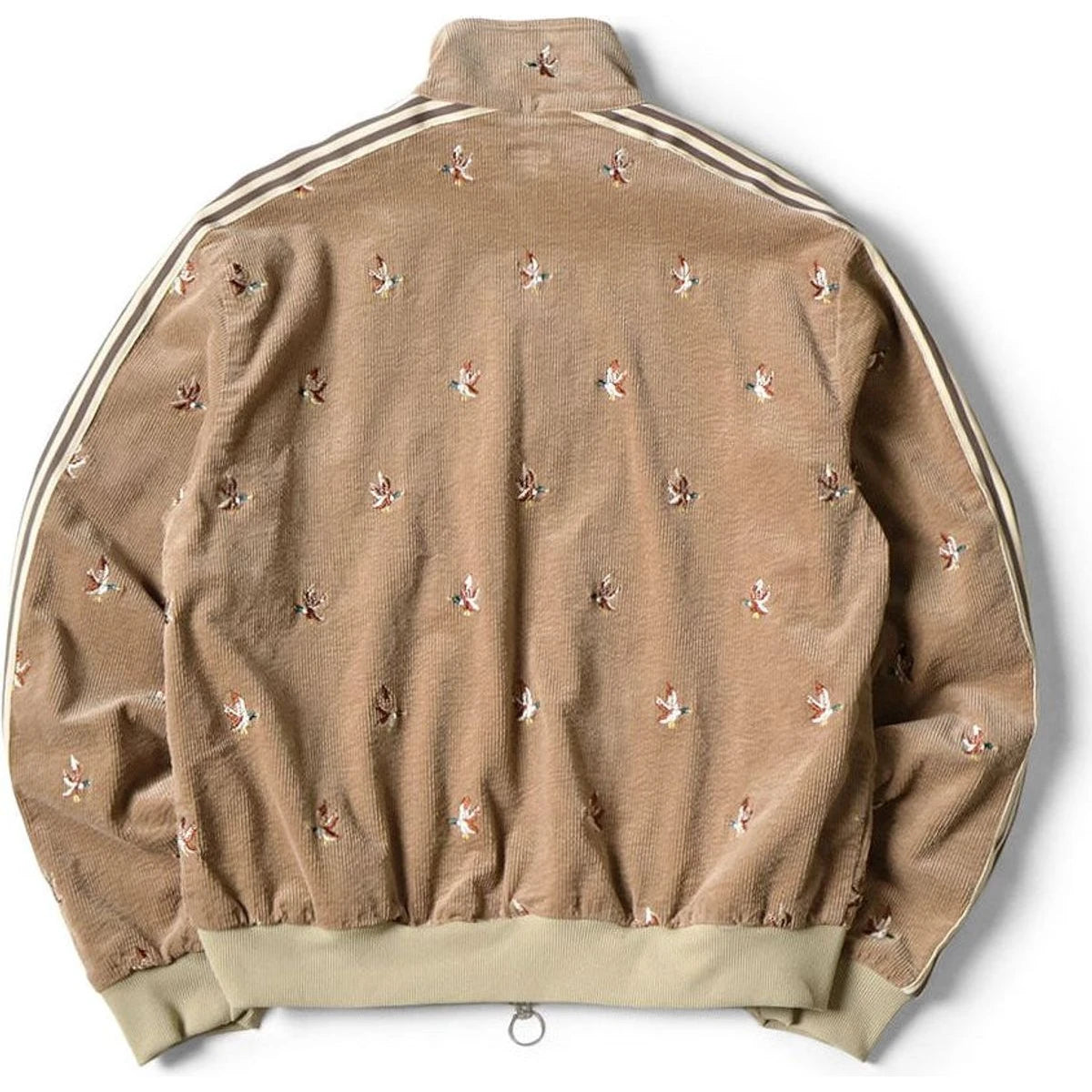 Kapital 11-Wale Stretch Corduroy Duck Embroidery Track Jacket Banner Stripe