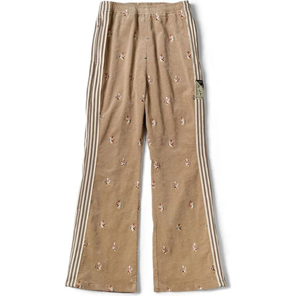 Kapital 11-Wale Stretch Corduroy Duck Embroidery Track Pants (Banner Stripe)