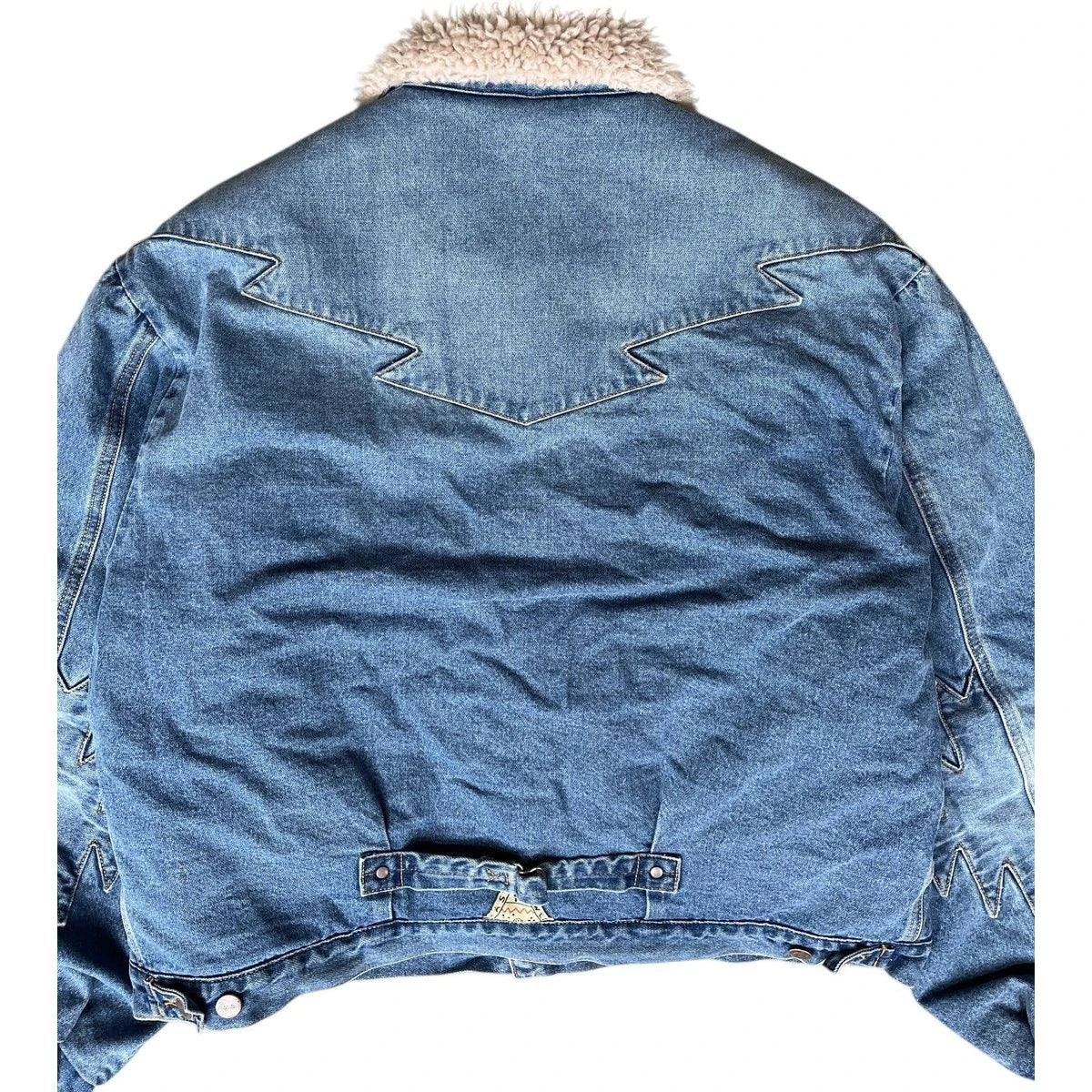 Kapital 12.5oz Broken Denim x Boa Fleece Thunderbird Jacket