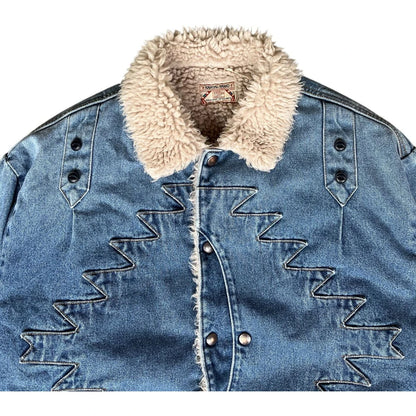 Kapital 12.5oz Broken Denim x Boa Fleece Thunderbird Jacket