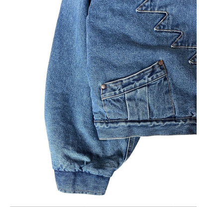 Kapital 12.5oz Broken Denim x Boa Fleece Thunderbird Jacket