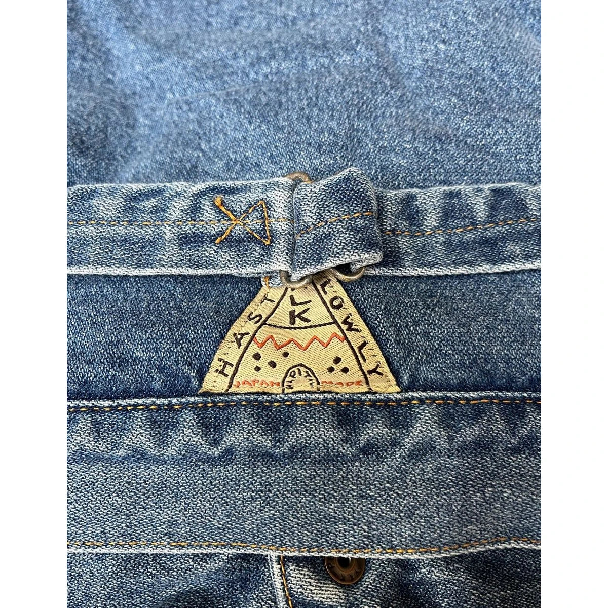 Kapital 12.5oz Broken Denim x Boa Fleece Thunderbird Jacket