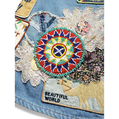 Kapital 12.5oz Denim 5P Rat Flare Pants (Beautiful World Insane Remake)