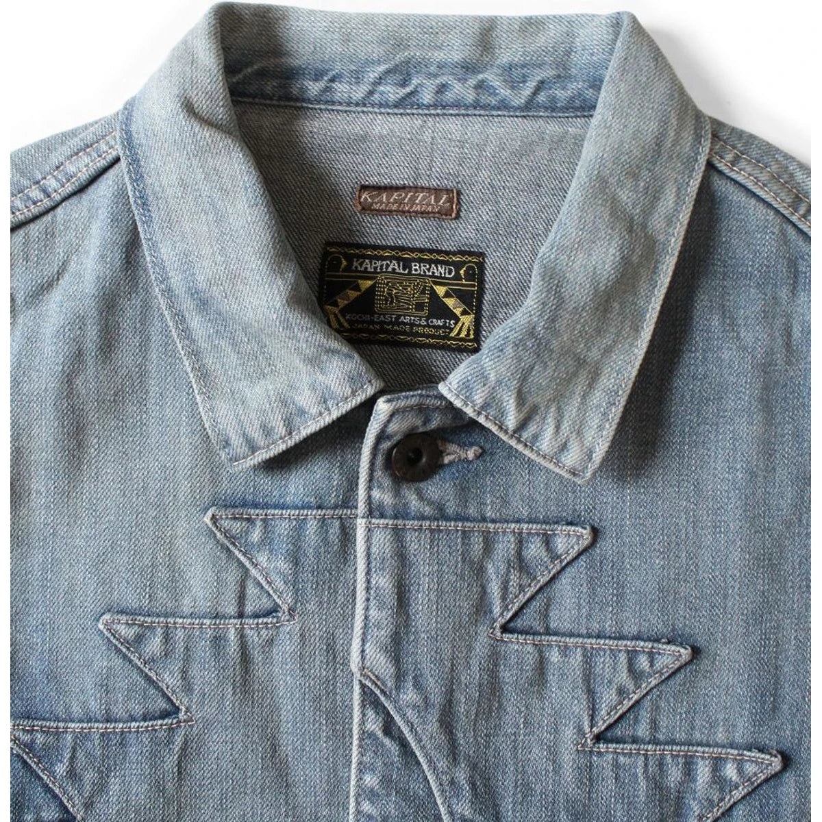 Kapital 12oz Denim Santo Domingo Thunderbird Jacket (Distressed)