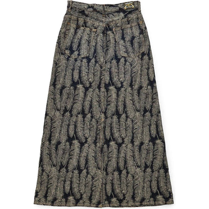 Kapital 12oz Magpie Denim High Waisted Maxi Skirt