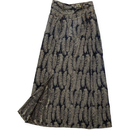Kapital 12oz Magpie Denim High Waisted Maxi Skirt