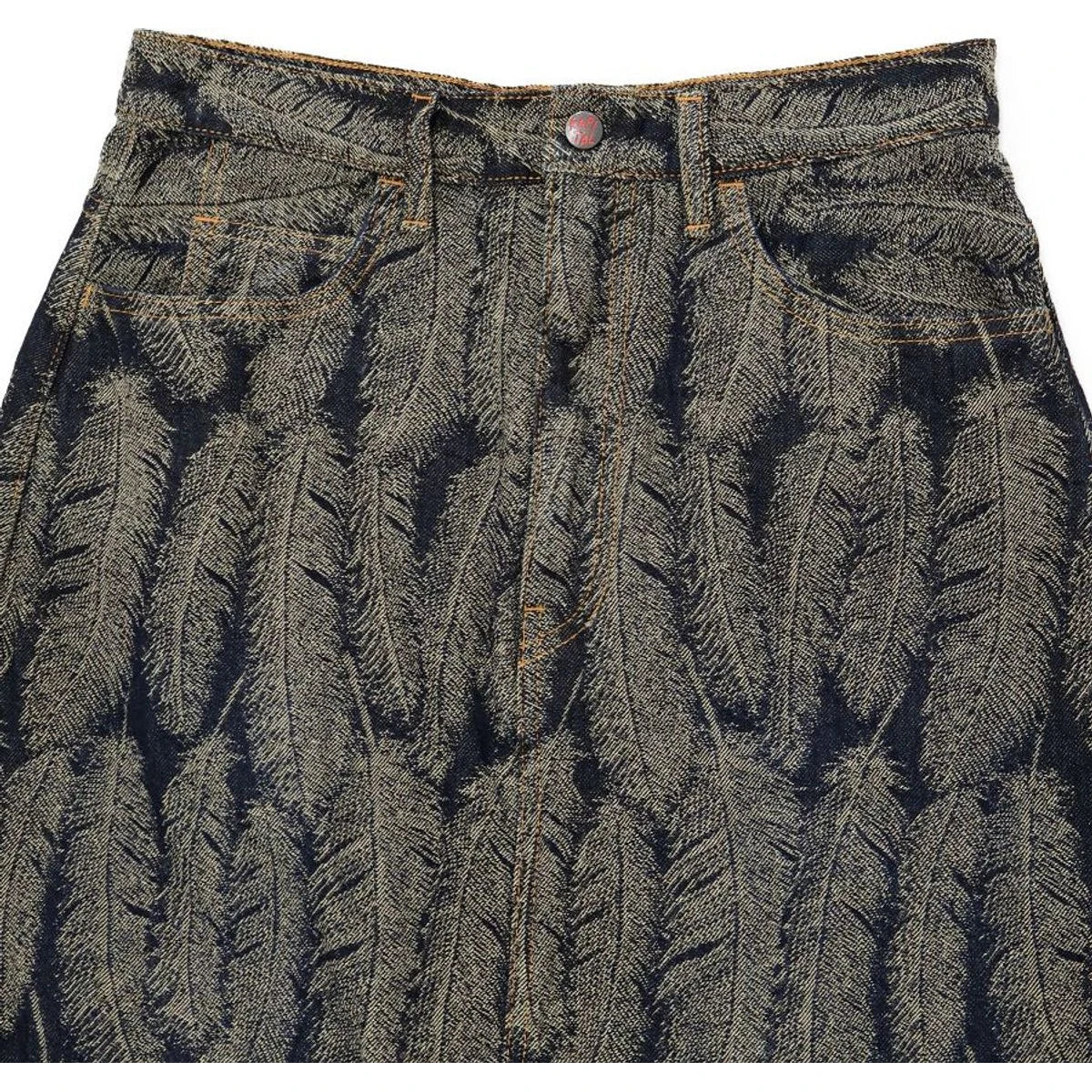Kapital 12oz Magpie Denim High Waisted Maxi Skirt