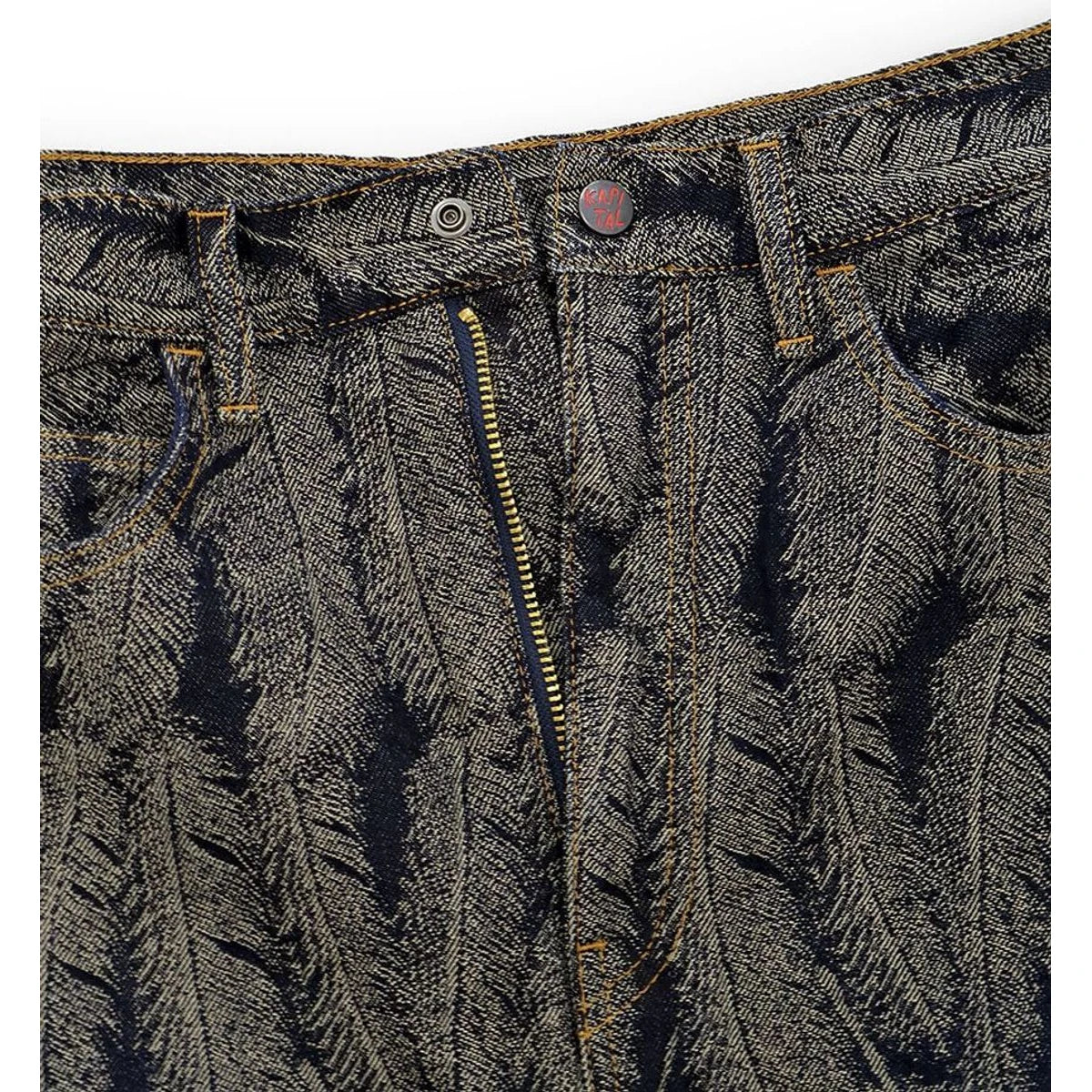 Kapital 12oz Magpie Denim High Waisted Maxi Skirt
