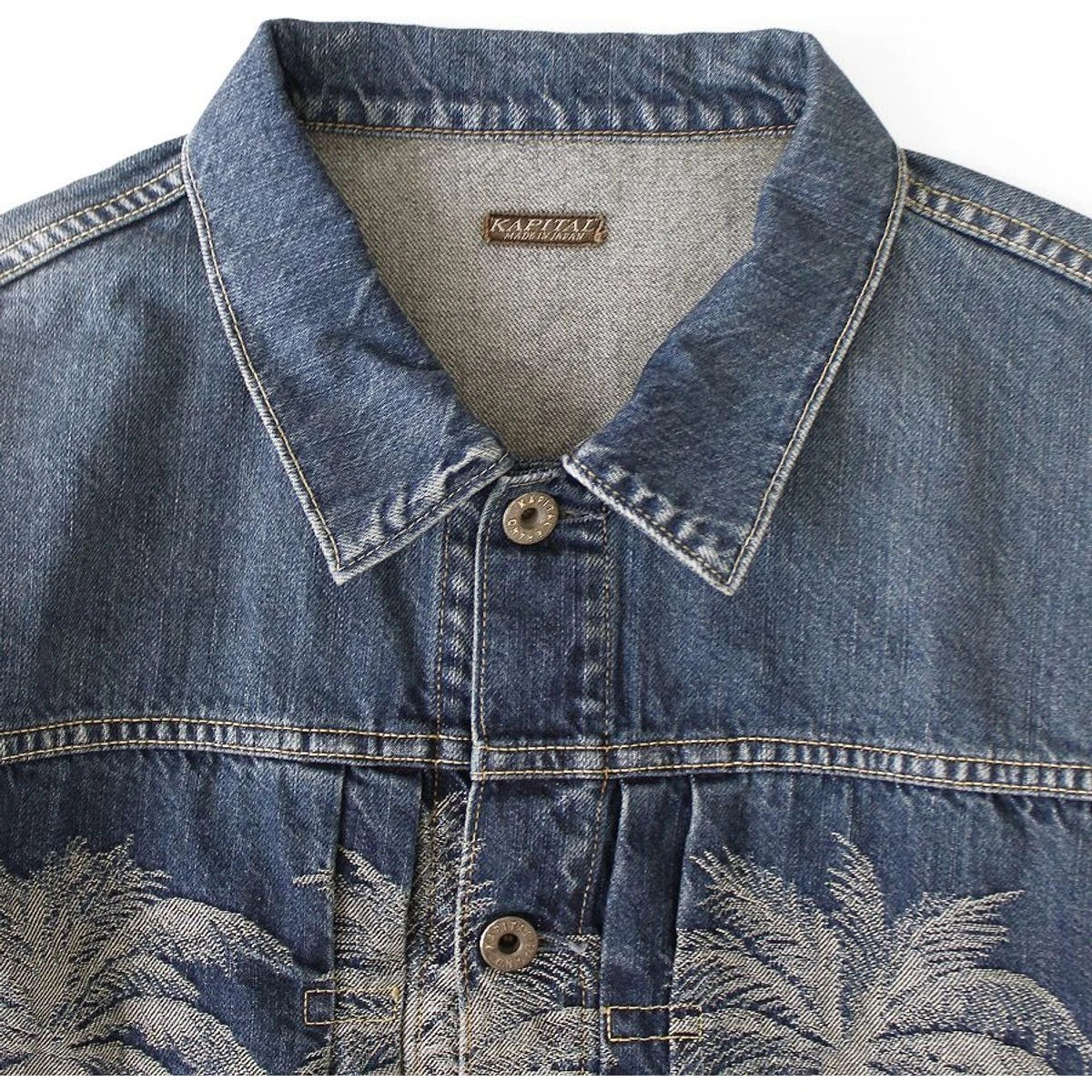 Kapital 12oz Palm Tree Jacquard Denim 1st Jacket