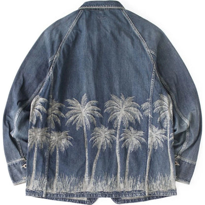 Kapital 12oz Palm Tree Jacquard Denim Cactus Coveralls