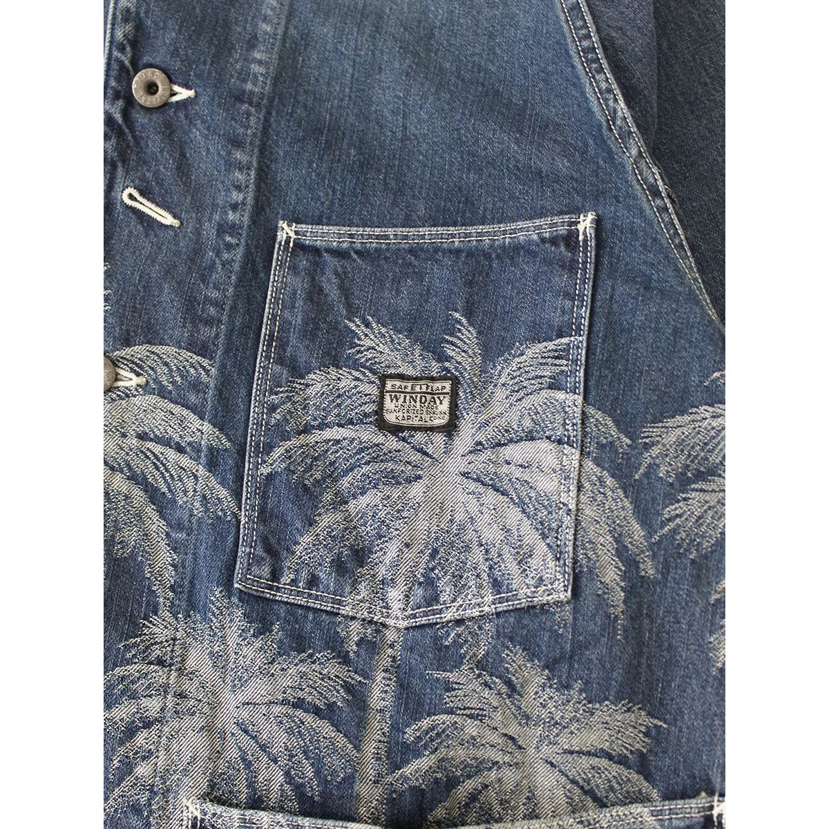 Kapital 12oz Palm Tree Jacquard Denim Cactus Coveralls