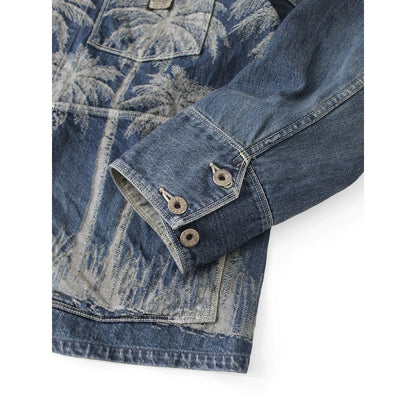 Kapital 12oz Palm Tree Jacquard Denim Cactus Coveralls