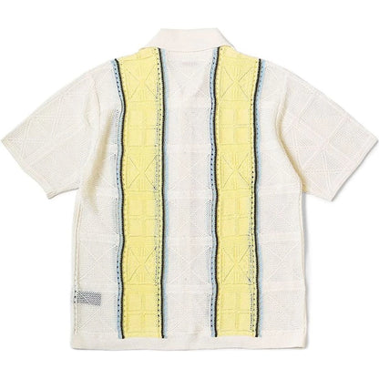 Kapital 12G Crochet Knit Tennessee Aloha Polo