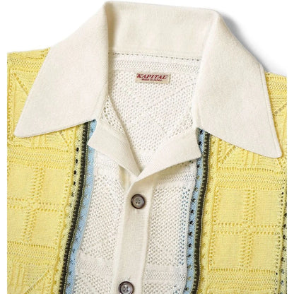 Kapital 12G Crochet Knit Tennessee Aloha Polo