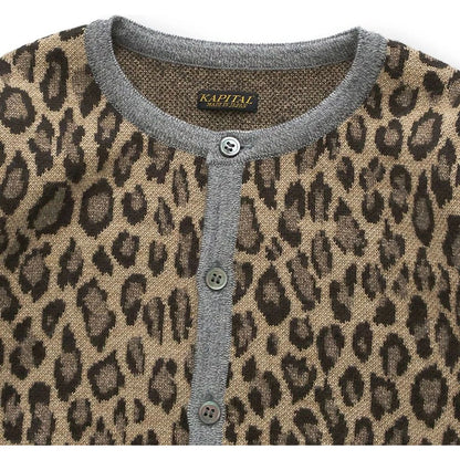 Kapital 12G Leopard Print Wool Bolero Cardigan