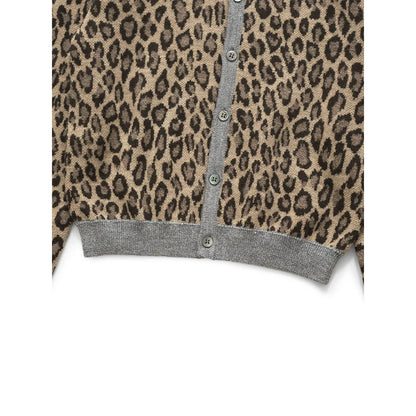 Kapital 12G Leopard Print Wool Bolero Cardigan