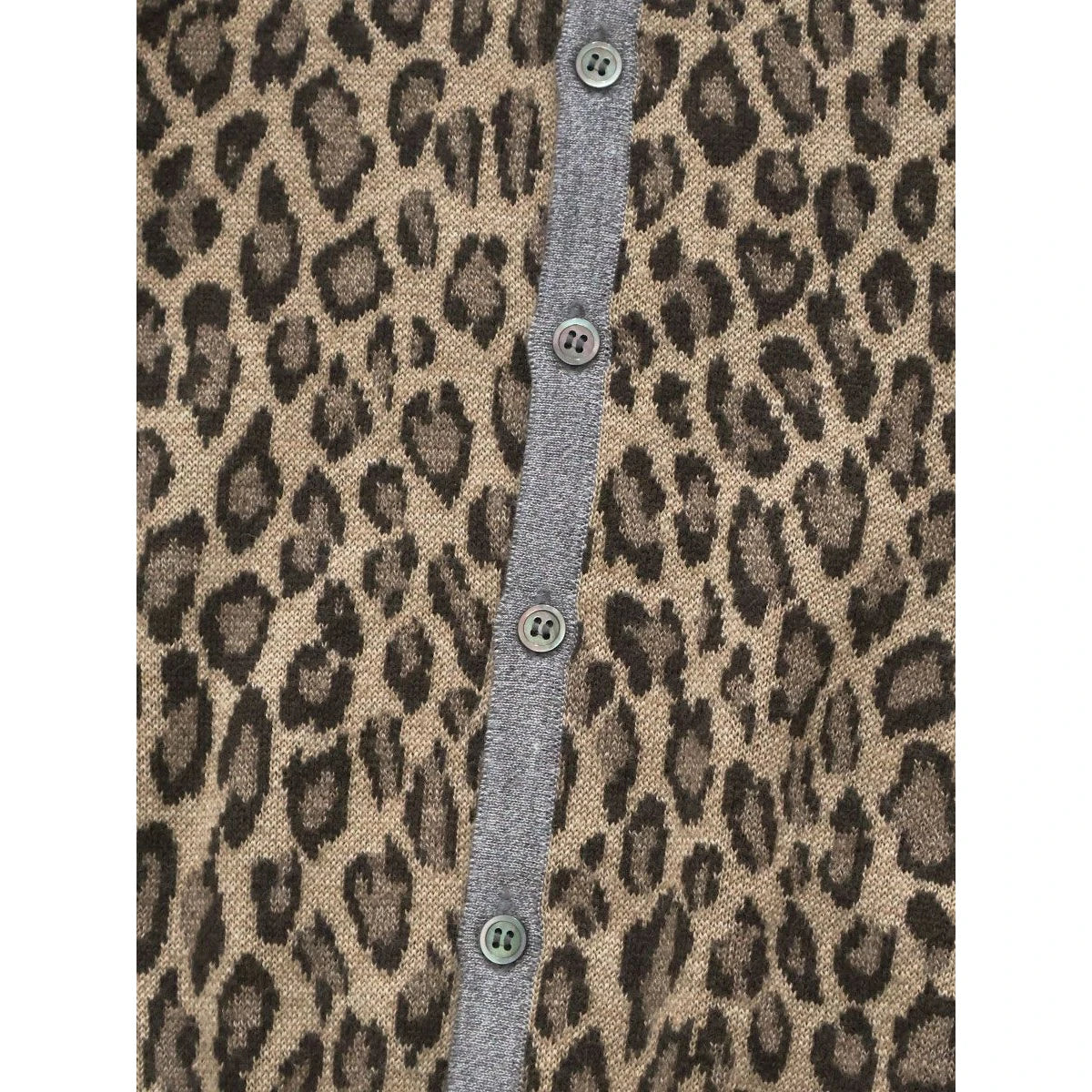 Kapital 12G Leopard Print Wool Bolero Cardigan