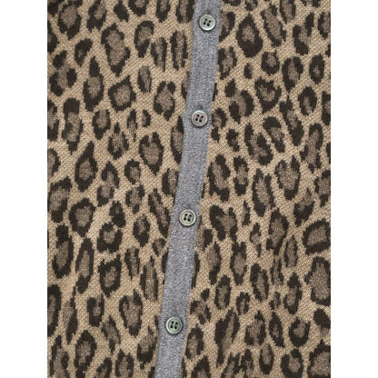 Kapital 12G Leopard Print Wool Bolero Cardigan
