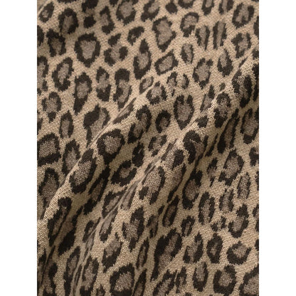 Kapital 12G Leopard Print Wool Bolero Cardigan