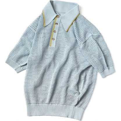 Kapital 12G Mesh Knit Carol Polo