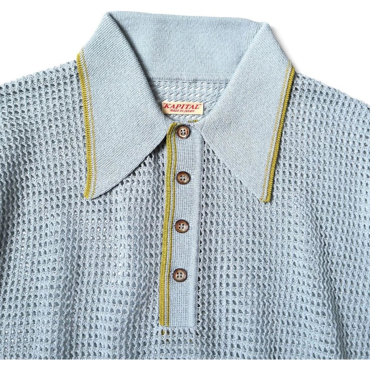 Kapital 12G Mesh Knit Carol Polo