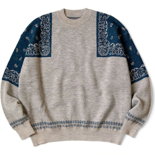 Kapital 12G Wool Bandana Crew Sweater