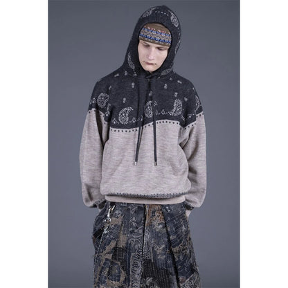 Kapital 12G Wool Bandana Nordic Hooded Sweater