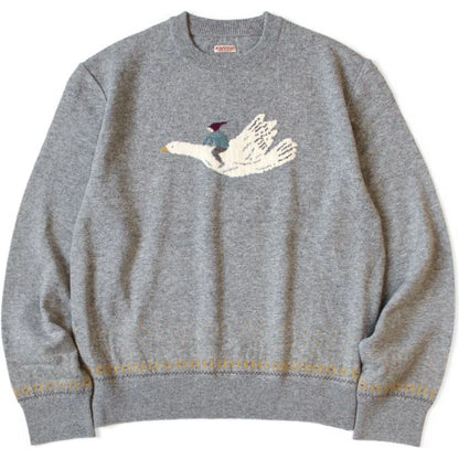 Kapital 12G Wool Crew Neck Sweater (Fly Goose)