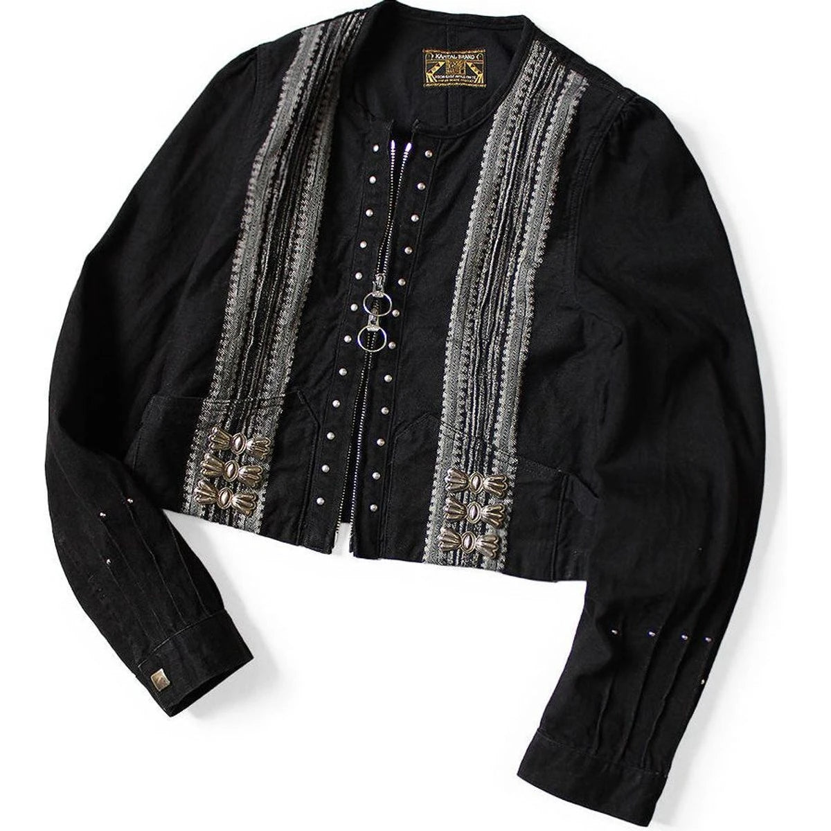 Kapital 12oz Arrow Pattern Jacquard Denim Bolero Jacket