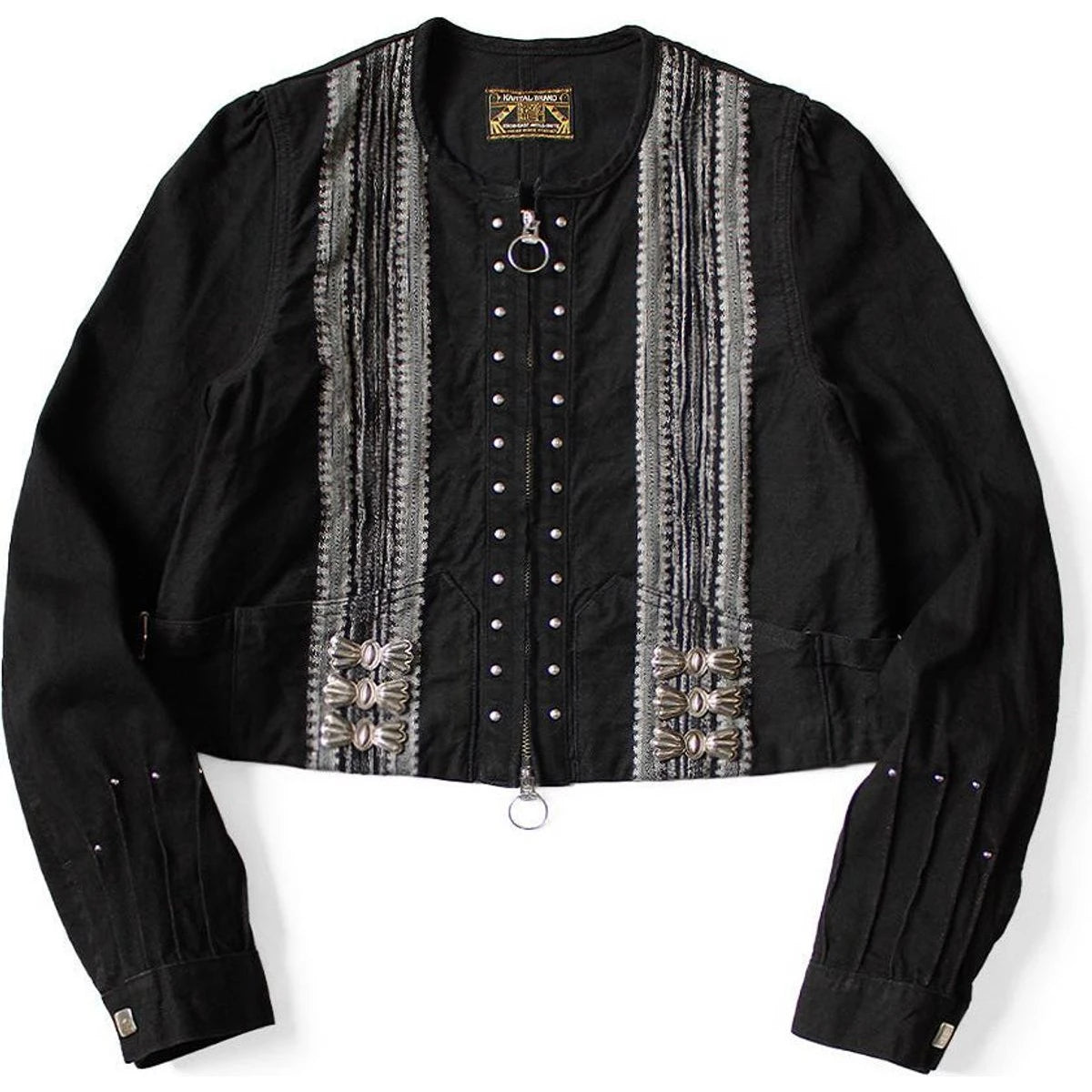 Kapital 12oz Arrow Pattern Jacquard Denim Bolero Jacket