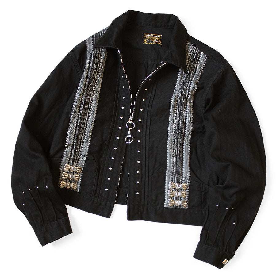 Kapital 12oz Yagasuri Jacquard Denim Drizzler Jacket