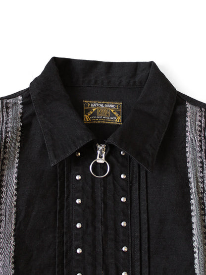 Kapital 12oz Yagasuri Jacquard Denim Drizzler Jacket