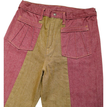 Kapital 12oz Color Denim 2 Tone Gypsy Flared Pants