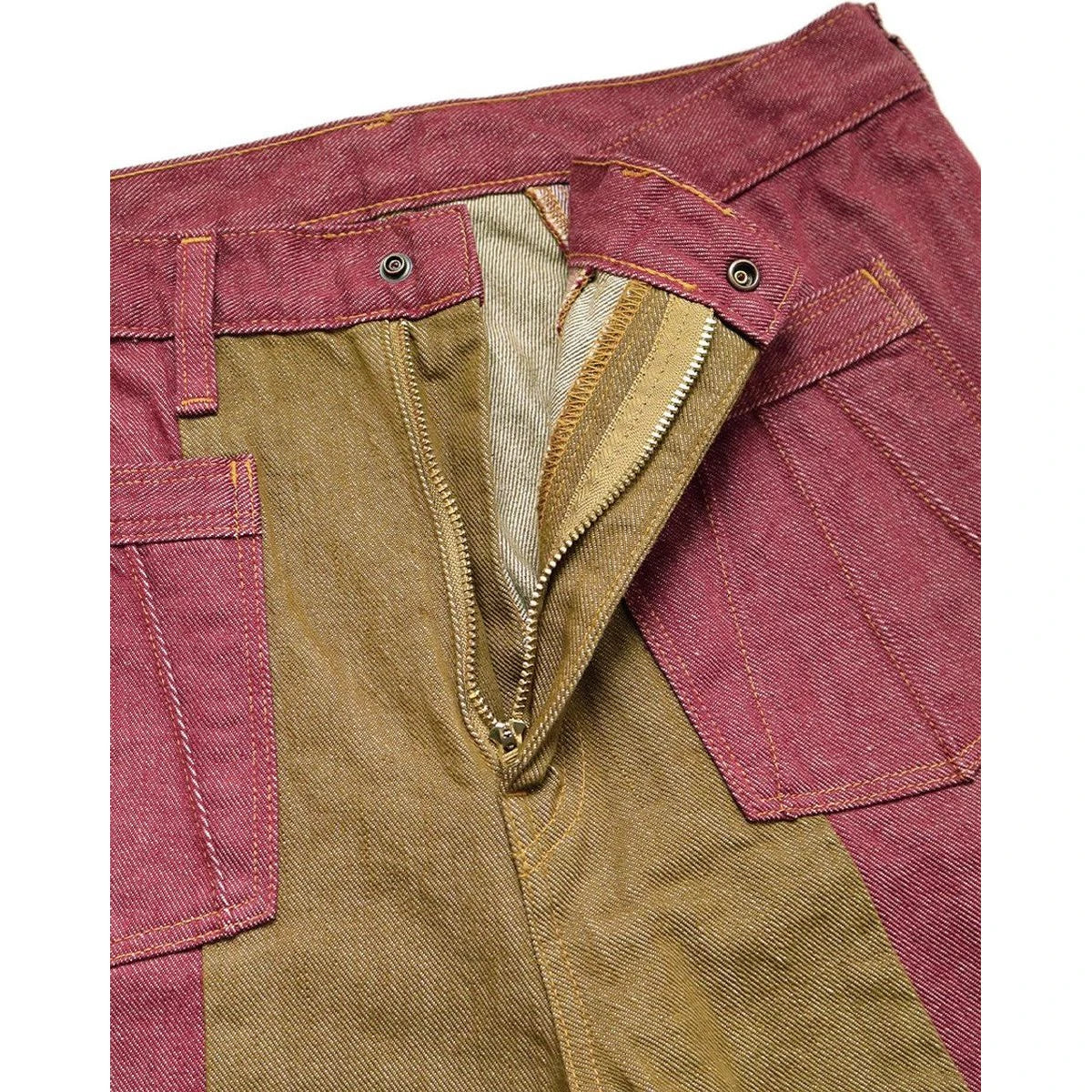 Kapital 12oz Color Denim 2 Tone Gypsy Flared Pants