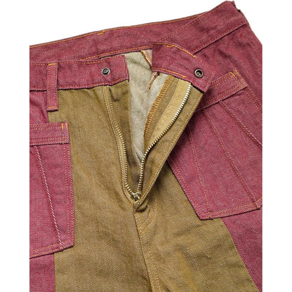 Kapital 12oz Color Denim 2 Tone Gypsy Flared Pants